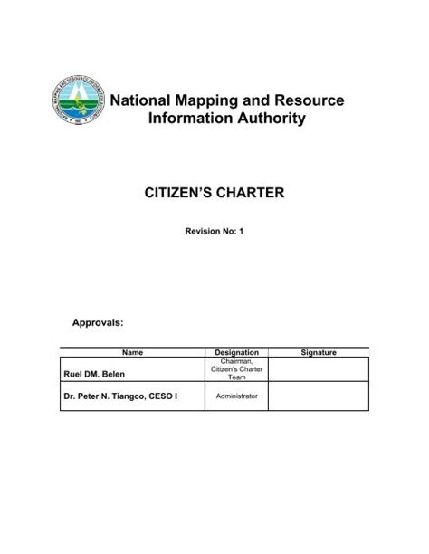 ola namria|Citizen's Charter .
